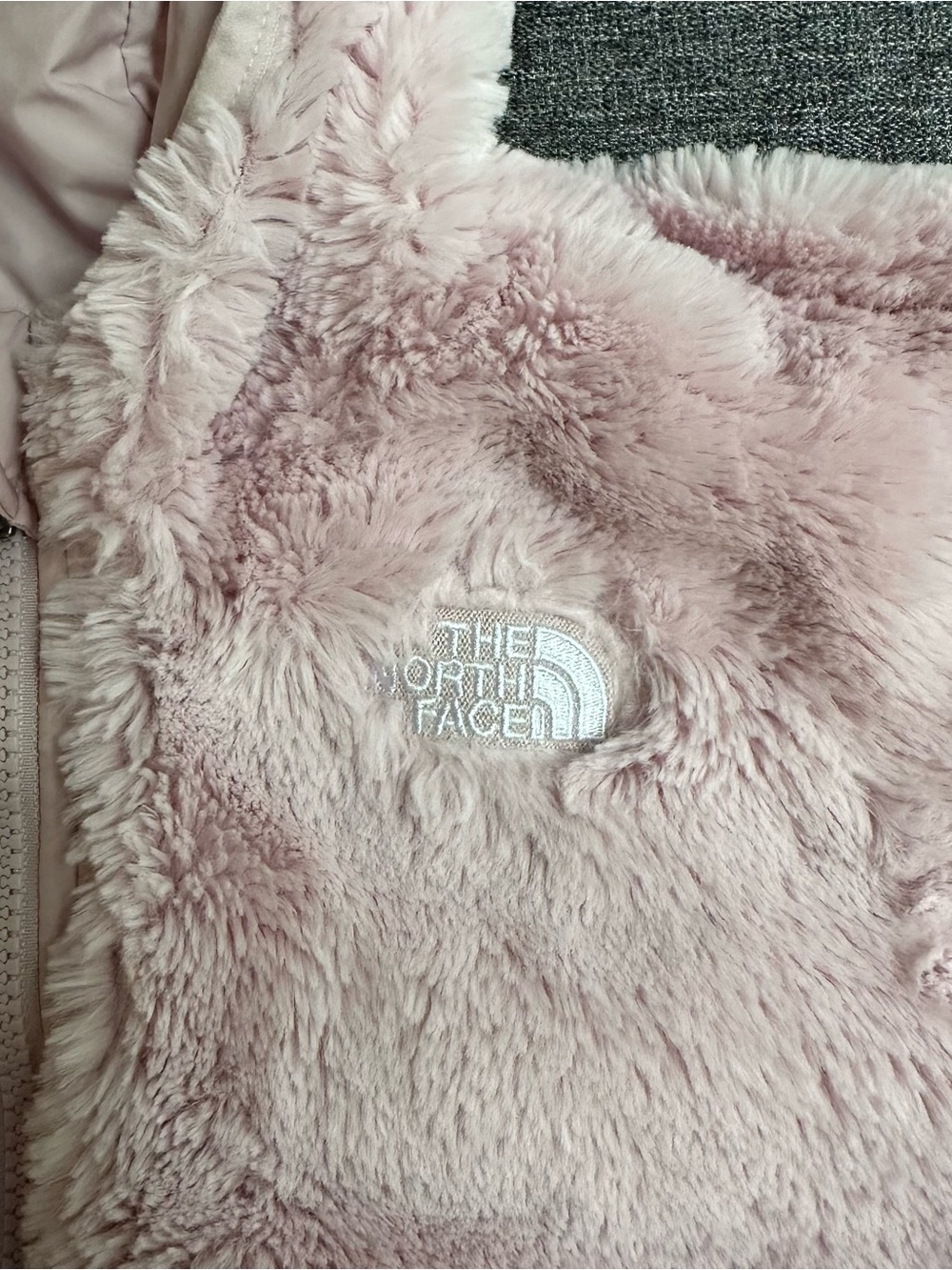 The North Face Reversible Shasta Full Zip Hooded Jacket Coat Pale Blossom Pink - Picture 7 of 15